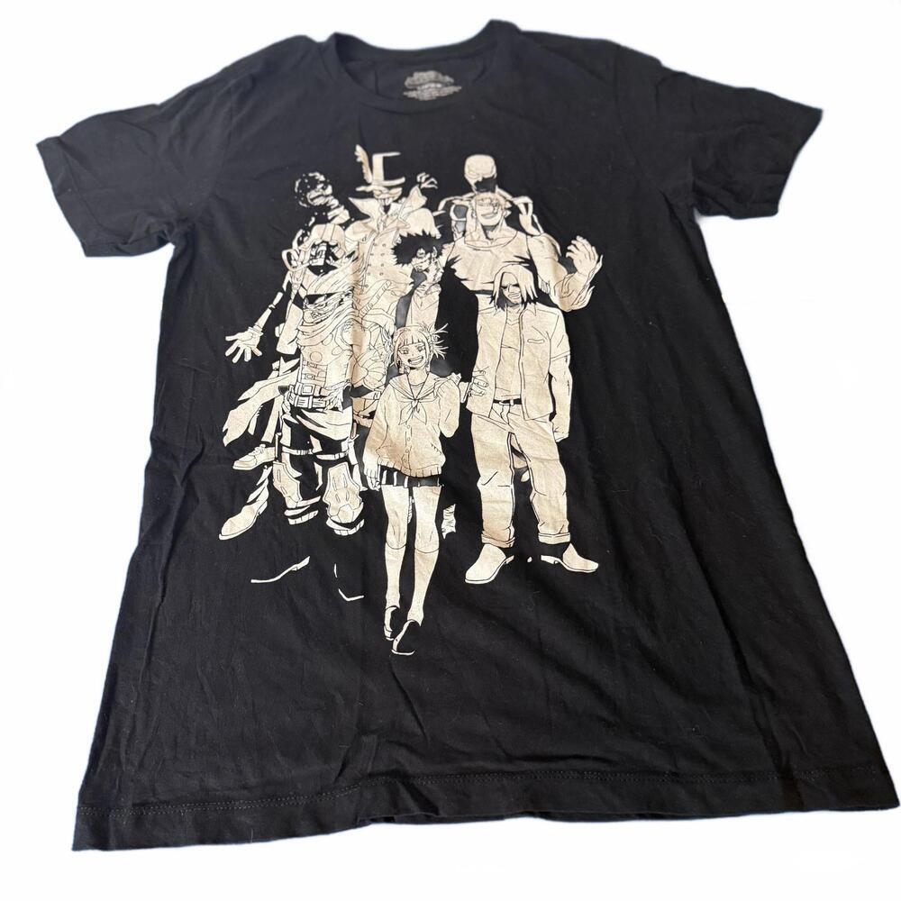 My Hero Academia Villains Group Graphic T-Shirt Black Medium